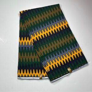 Vibrant Colorful Striking Zigzag Patterned Cotton Fabric